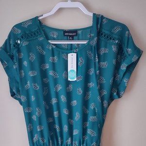 Mid Teal and Black Dress from Fortune + Ivy